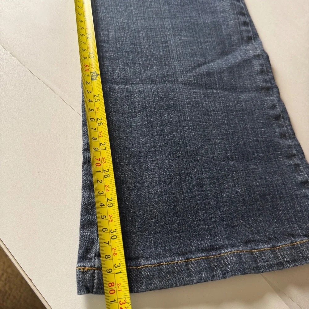 Michael Kors Flare Jeans Blue Studded Flap Pocket Y2K Western Moto Size 10